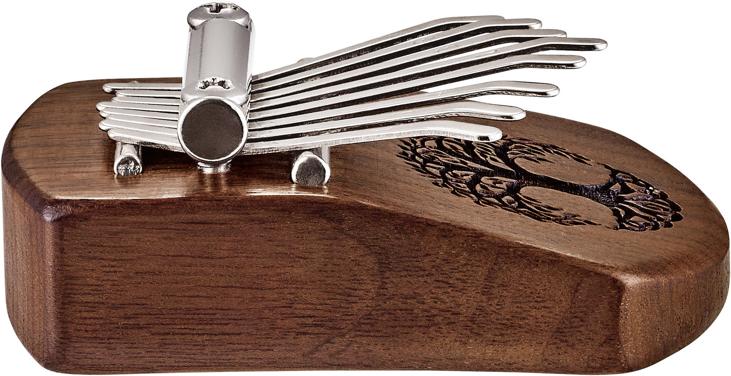 Meinl Sonic Energy Solid "Tree of Life" Mini Kalimba - 8 notes, black walnut detail view 16 at Luna Panther