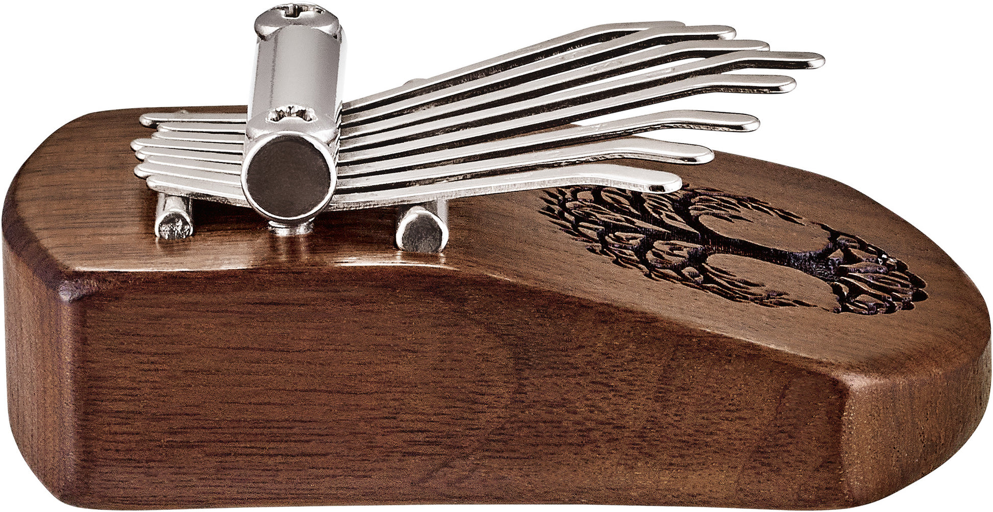 Meinl Sonic Energy Solid "Tree of Life" Mini Kalimba - 8 notes, black walnut detail view 16 at Luna Panther