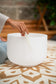 MEINL Sonic Energy White-Frosted Crystal Singing Bowl 12" - D4/Brow Chakra/432 Hz detail view 3 at Luna Panther