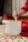 MEINL Sonic Energy White-Frosted Crystal Singing Bowl 8" - C5/Root Chakra/432 Hz detail view 3 at Luna Panther