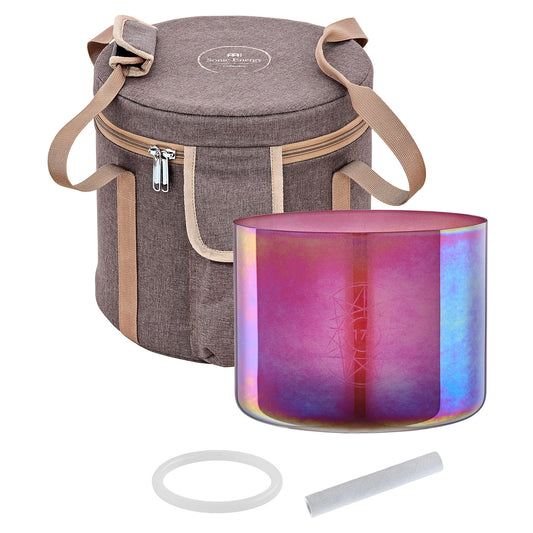 MEINL Sonic Energy 8" Essence Solfeggio Crystal Singing Bowl 174 Hz, Brandy Rose detail view 2 at Luna Panther alternate view