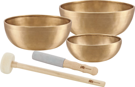 MEINL Sonic Energy Energy Therapy Series Singing Bowl Set 5 pcs - 700/1000/1400g + Mallets at Luna Panther