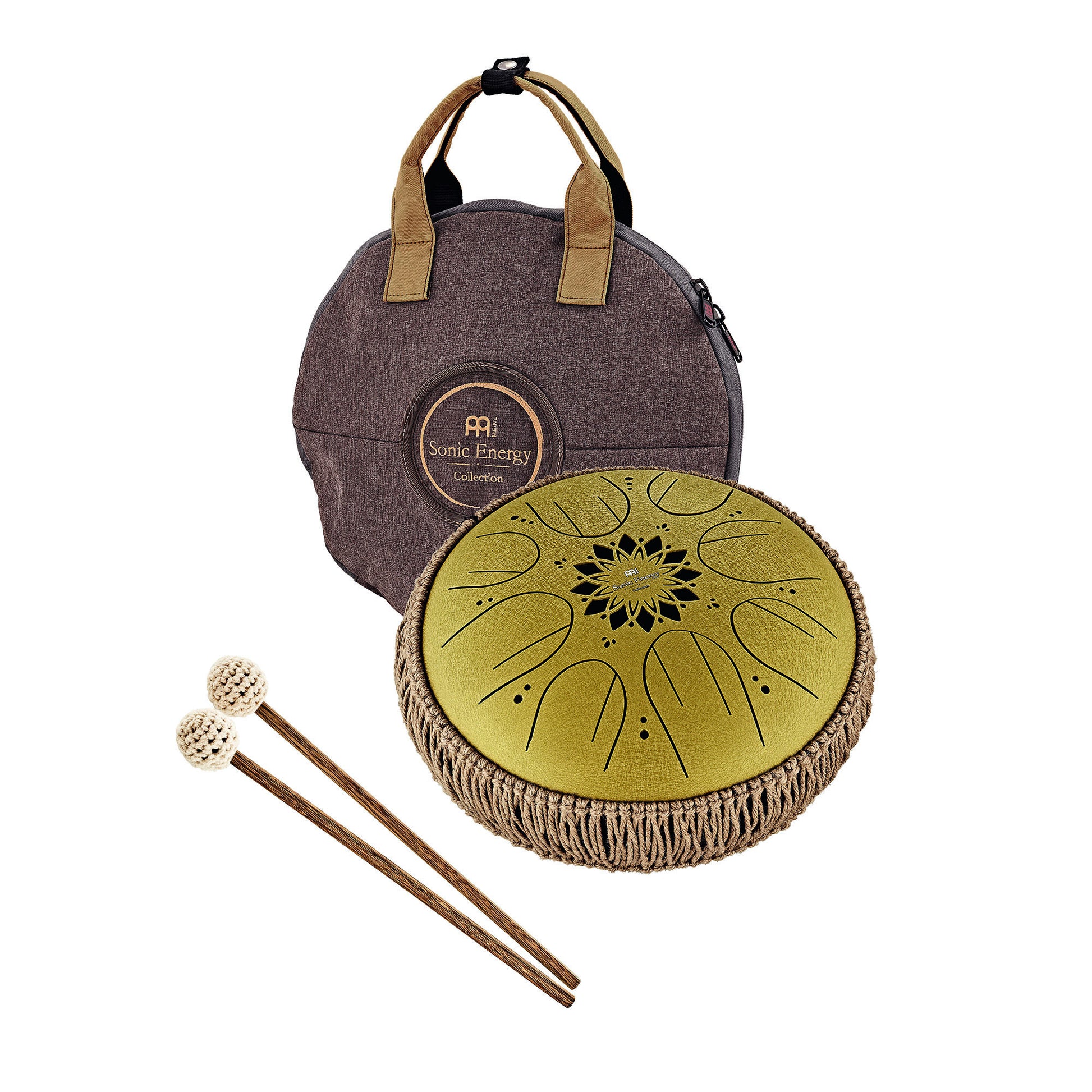 MEINL Sonic Energy Medium Octave Steel Tongue Drum 10" - C Major/8 Notes/432 Hz - Gold detail view 9 at Luna Panther