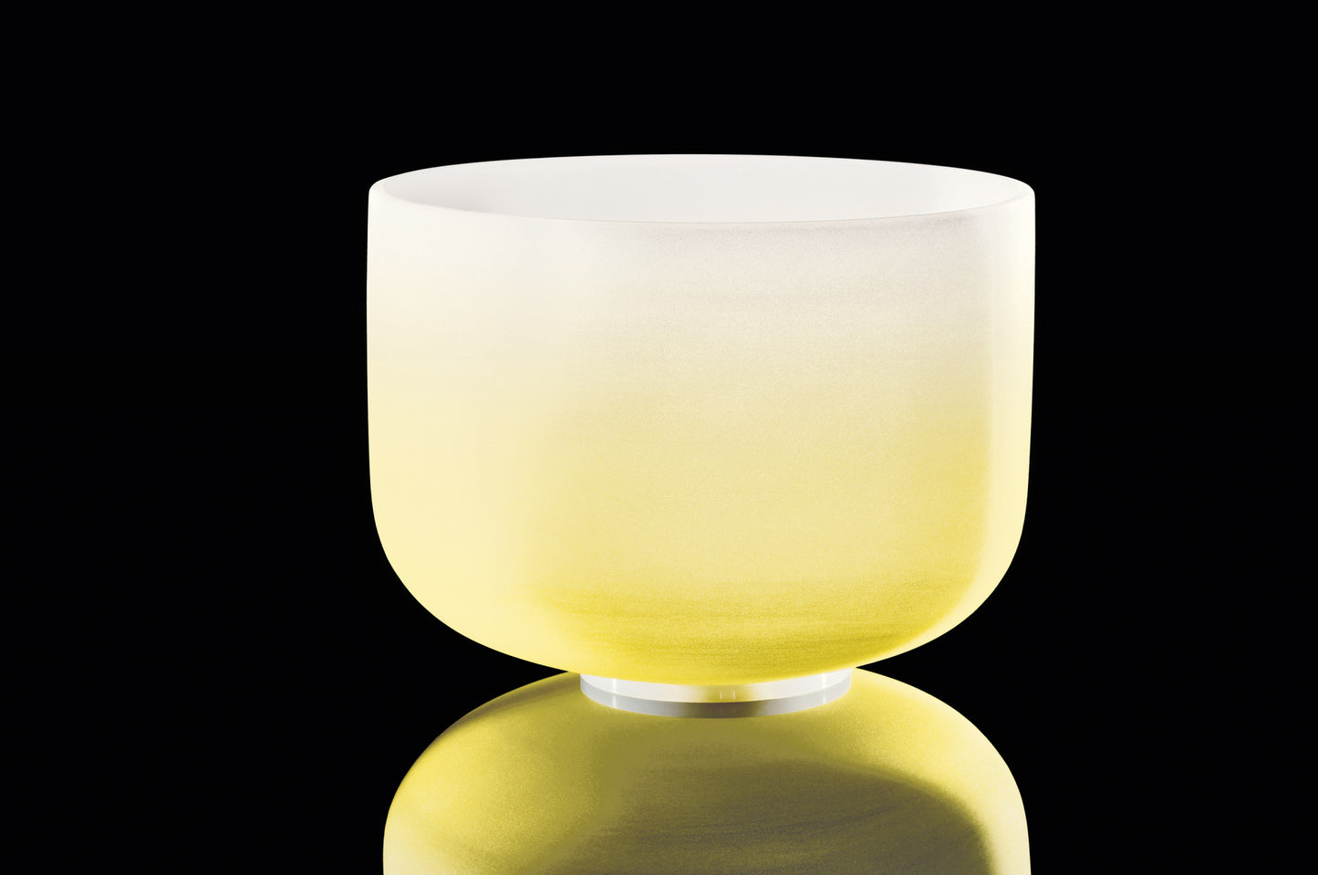 MEINL Sonic Energy Color-Frosted Crystal Singing Bowl 12" - E4/Solarplexus Chakra/440 Hz - Yell detail view 5 at Luna Panther