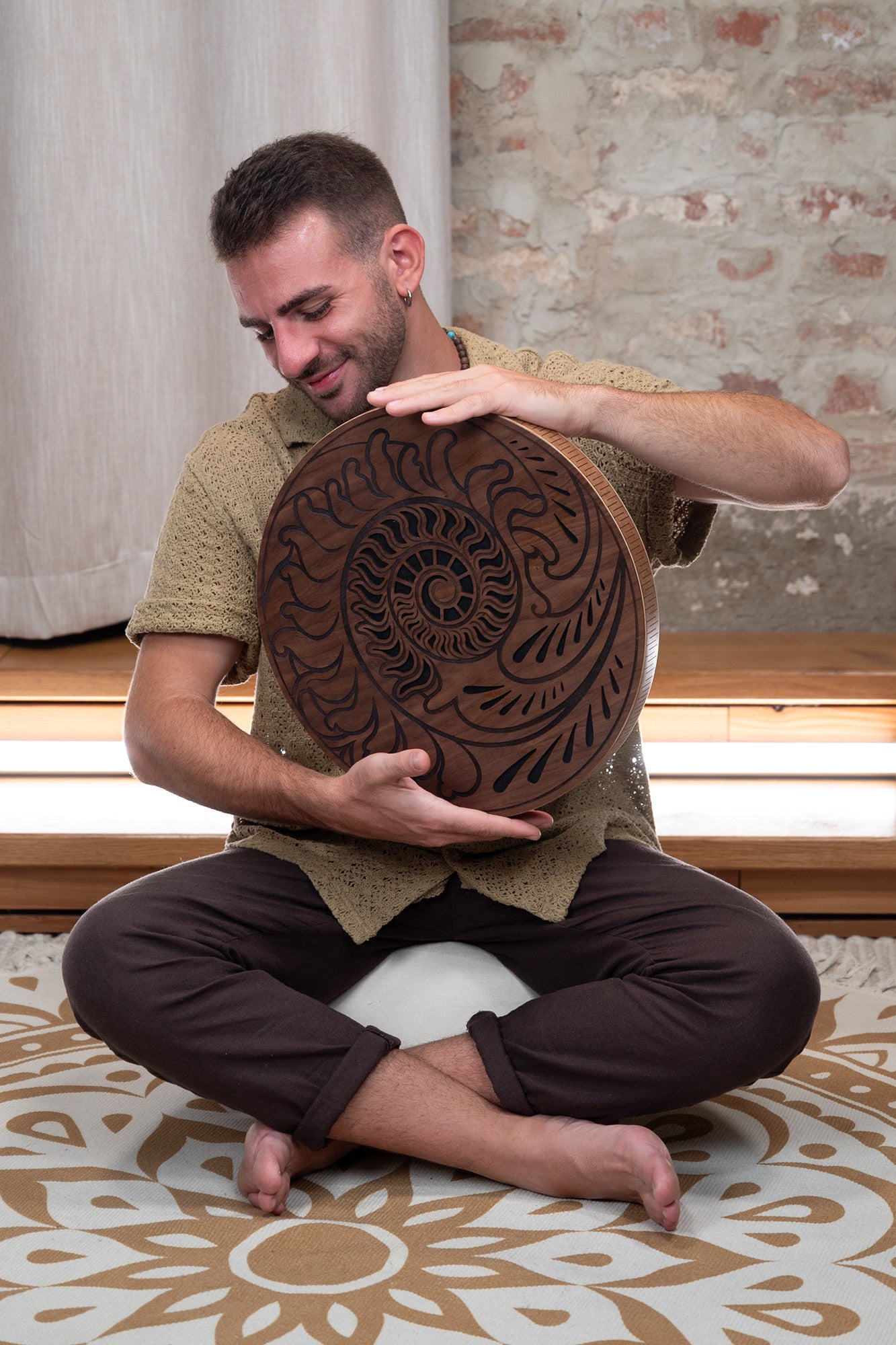 MEINL Sonic Energy 15" Rain Disk, Ocean Sound, Fibonacci-Inspired Carving detail view 8 at Luna Panther