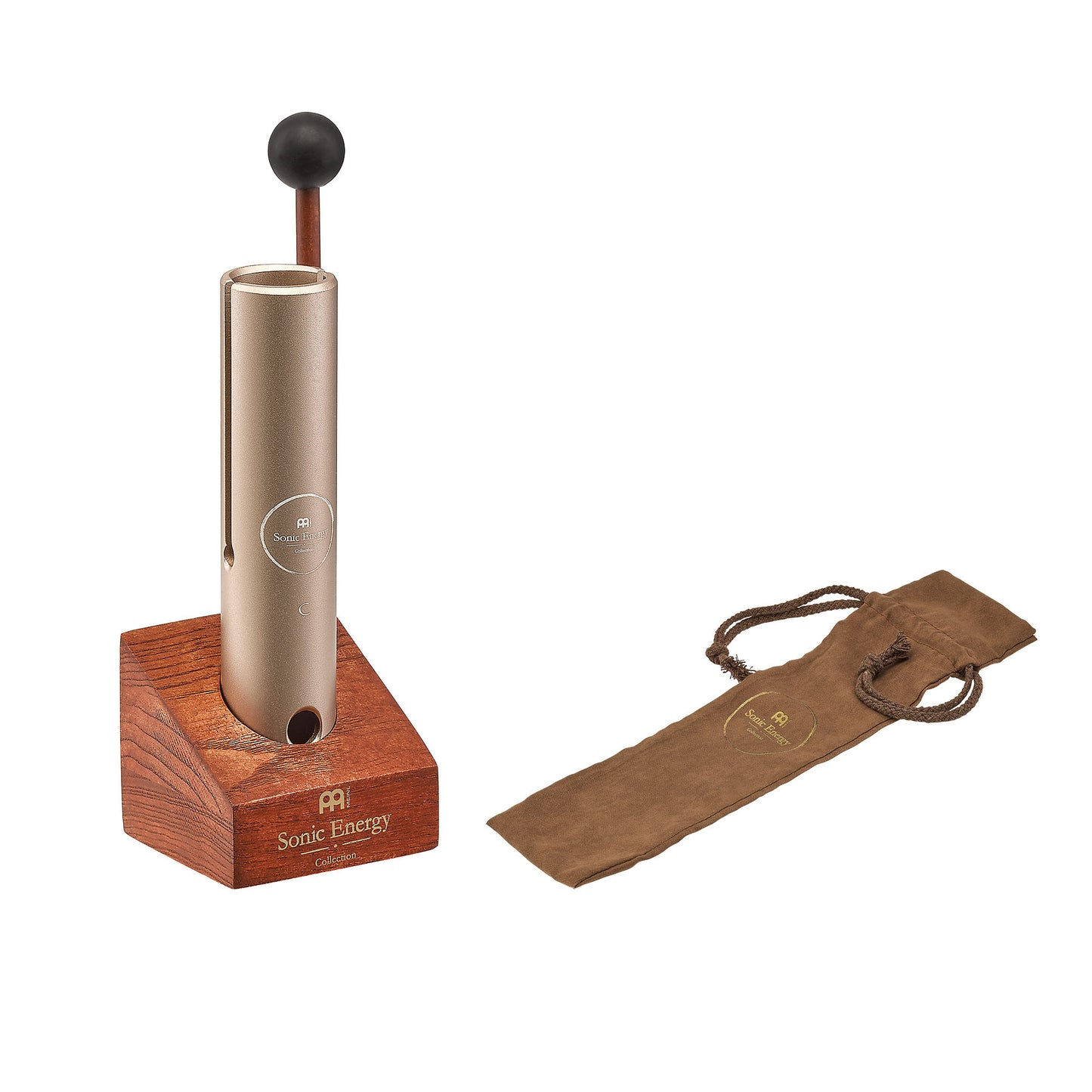 MEINL Sonic Energy Wah-Wah Tube C6, 432 Hz, Champagne gold detail view 2 at Luna Panther