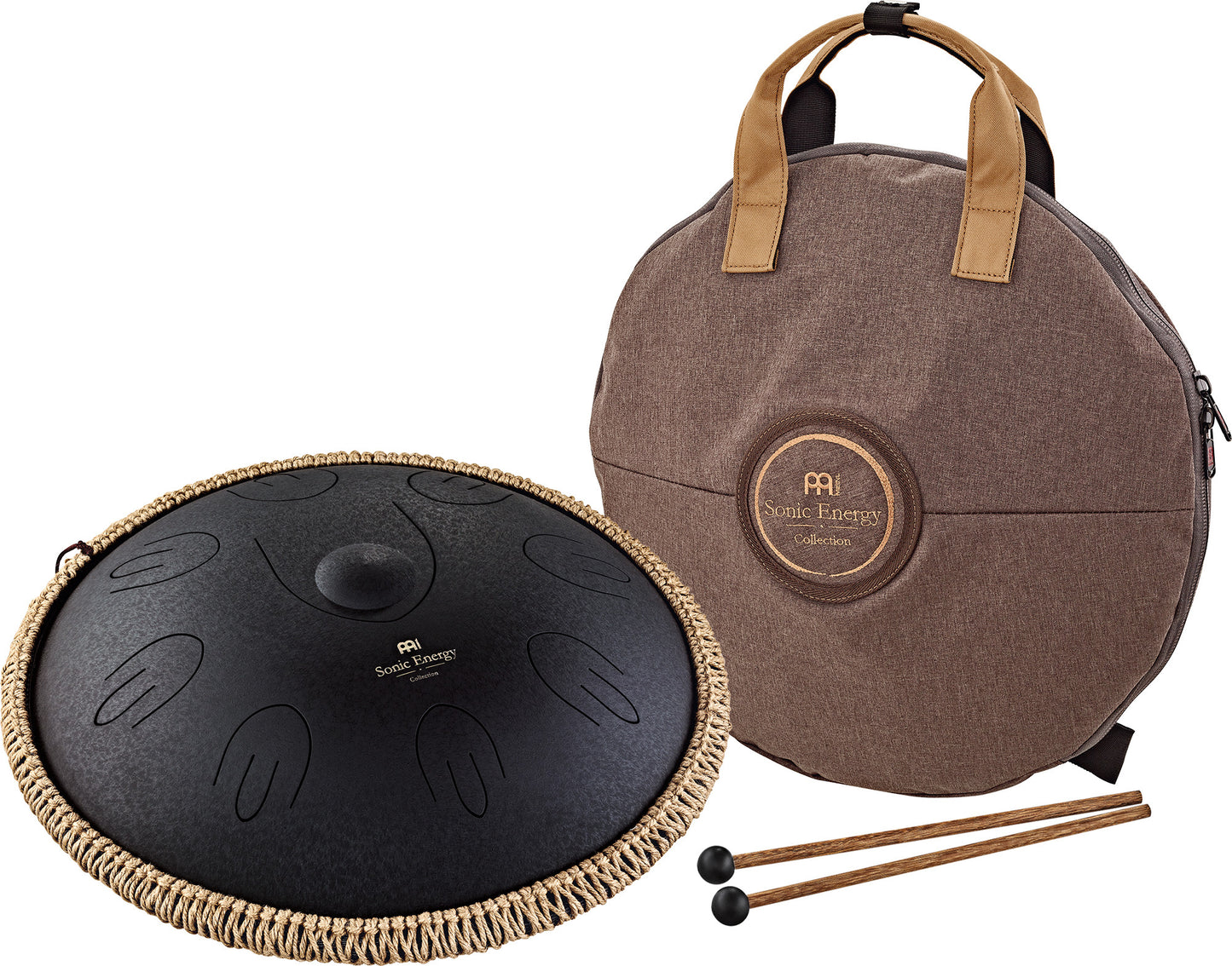 MEINL Sonic Energy Octave Steel Tongue Drum 16" - D Kurd/9 Notes/44 Hz - Black detail view 18 at Luna Panther