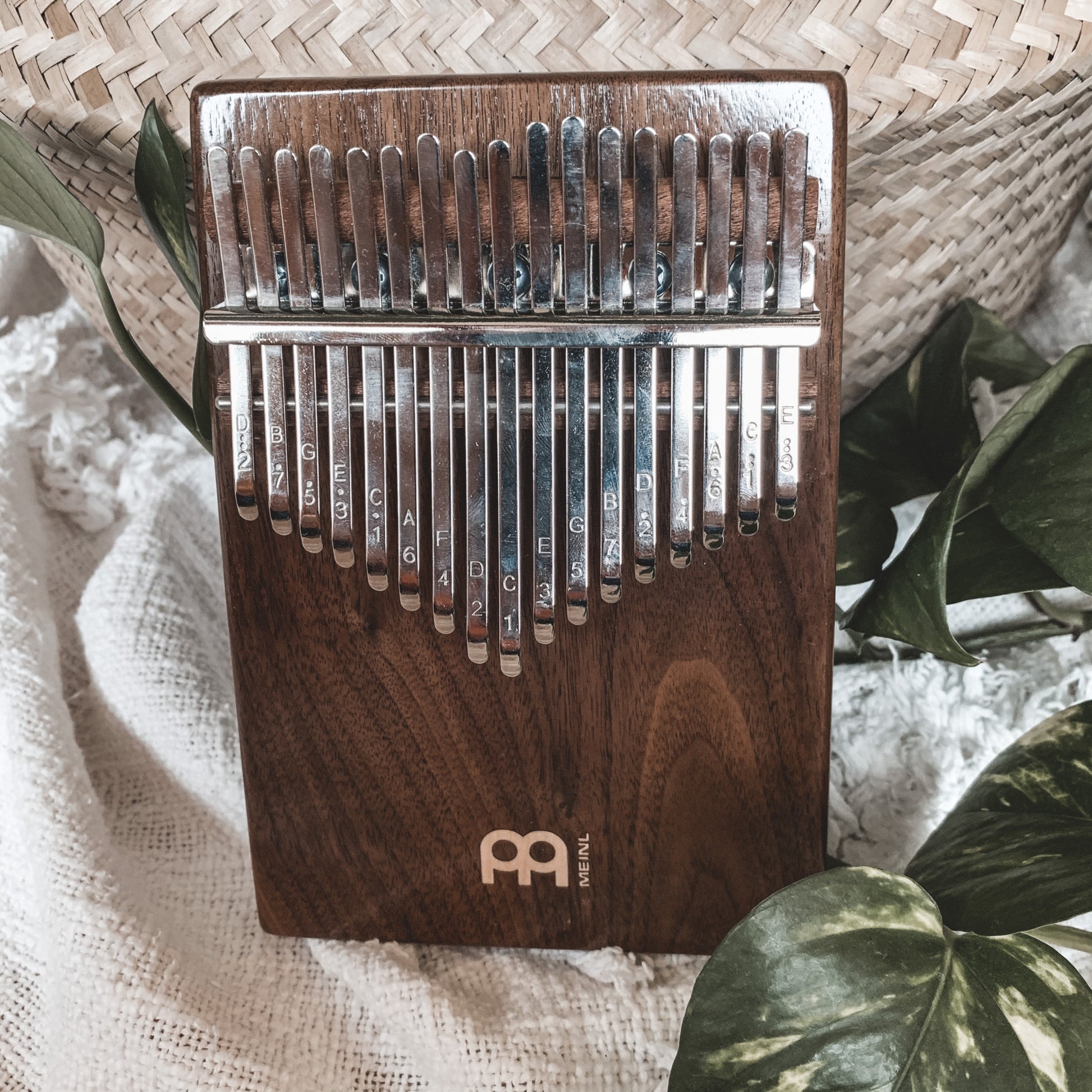 Meinl Sonic Energy Solid Kalimba - 17 notes, black walnut detail view 13 at Luna Panther