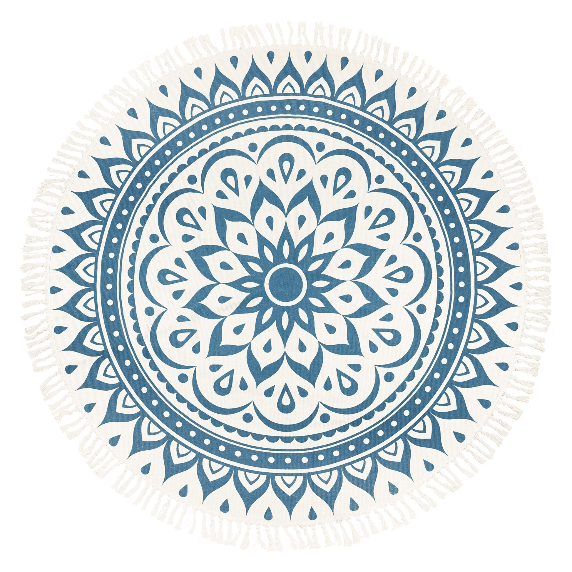 MEINL Sonic Energy Meditation Rug - Navy Blue / Floral Design at Luna Panther