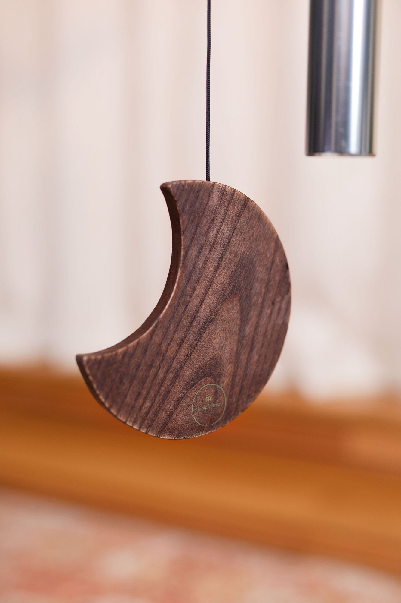 MEINL Sonic Energy Moon Meditation Chime 49"/125 cm - 432 Hz - Curved Suspension/Silver detail view 5 at Luna Panther