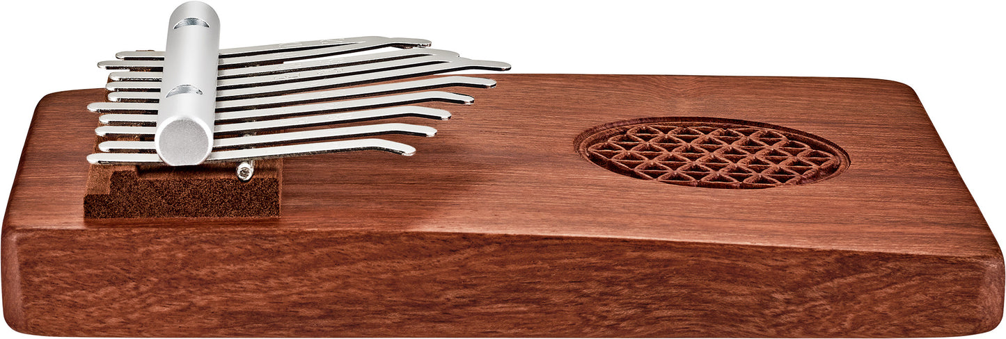 Meinl Sonic Energy Solid "Flower of Life" Kalimba - 10 notes / Zambesi Redwood detail view 2 at Luna Panther