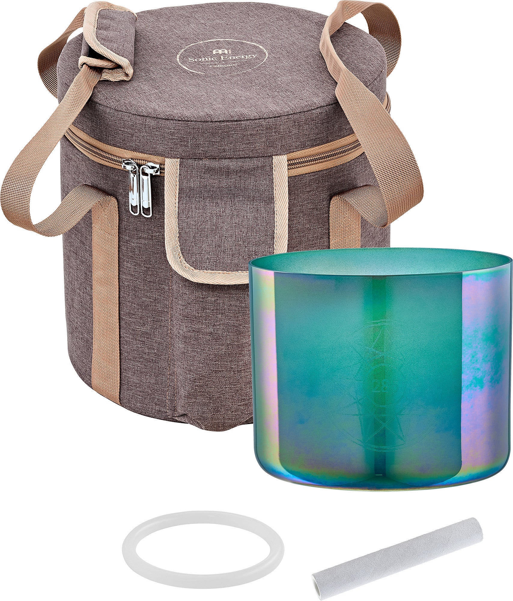 MEINL Sonic Energy 6.75" Essence Solfeggio Crystal Singing Bowl 285 Hz, Turquoise Green detail view 9 at Luna Panther