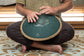 MEINL Sonic Energy Octave Steel Tongue Drum 16" - F# Minor/9 Notes>/432 Hz - Dark Green, Engra detail view 10 at Luna Panther