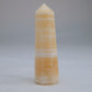 Yellow Banded Calcite Point 64g side