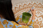 MEINL Sonic Energy 5.75" Essence Solfeggio Crystal Singing Bowl Ut 396 Hz, Olive Green detail view 4 at Luna Panther