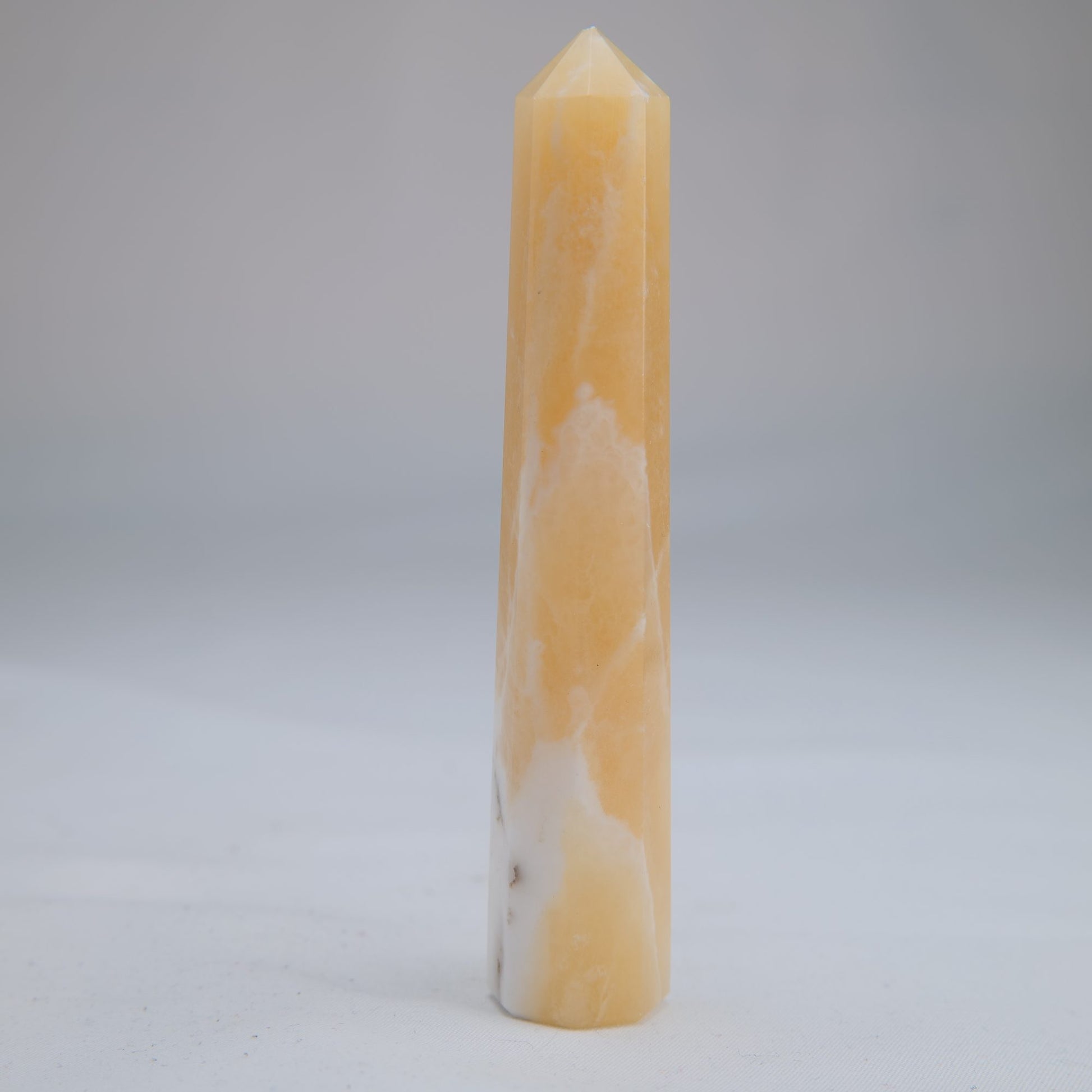 Yellow Banded Calcite Point 71g side-2