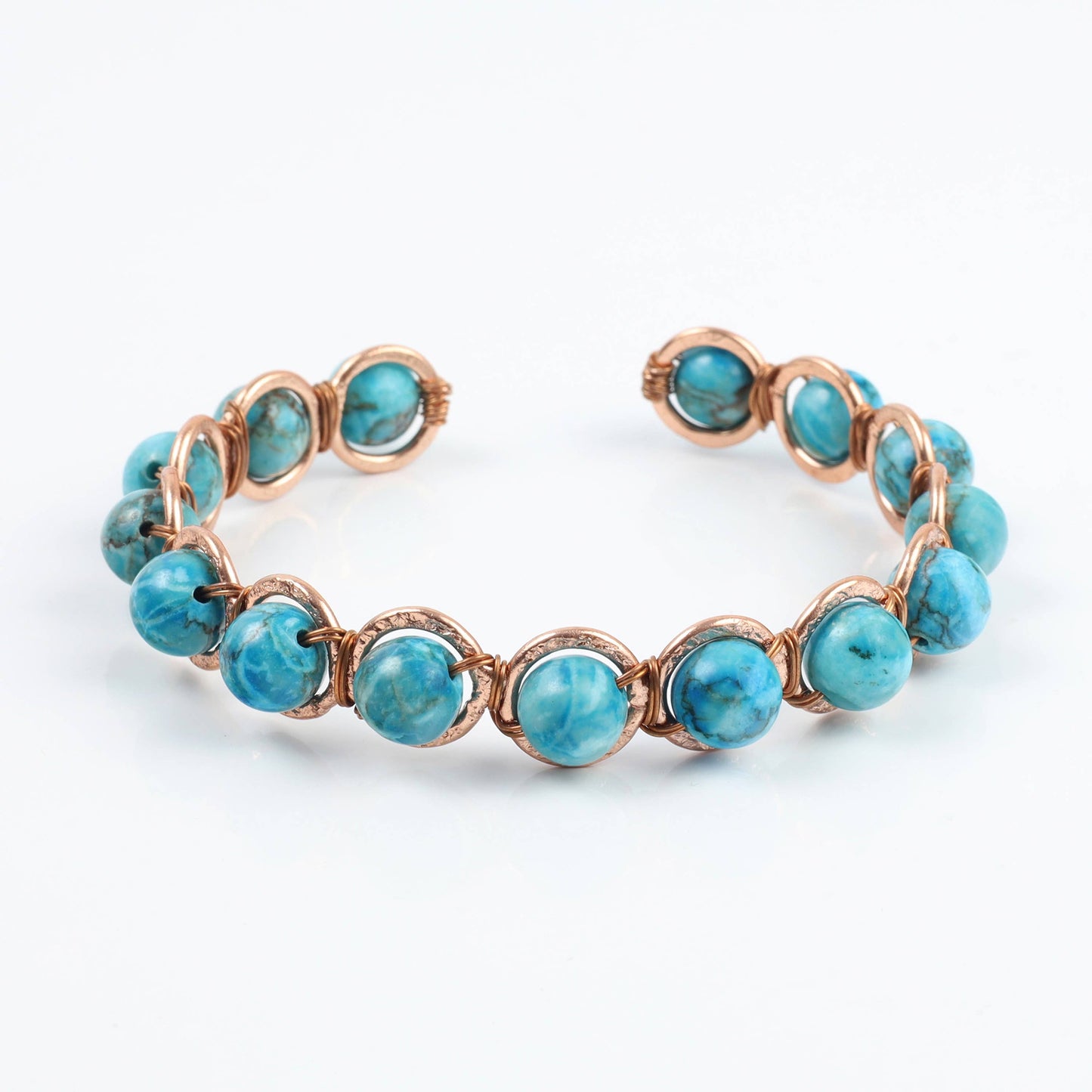 Copper & Turquoise Crystal Bracelet