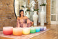 MEINL Sonic Energy Color-Frosted Crystal Singing Bowl Chakra Set 7 pcs - B4/A4/G4/F4/E4/D4/C4/4 detail view 9 at Luna Panther
