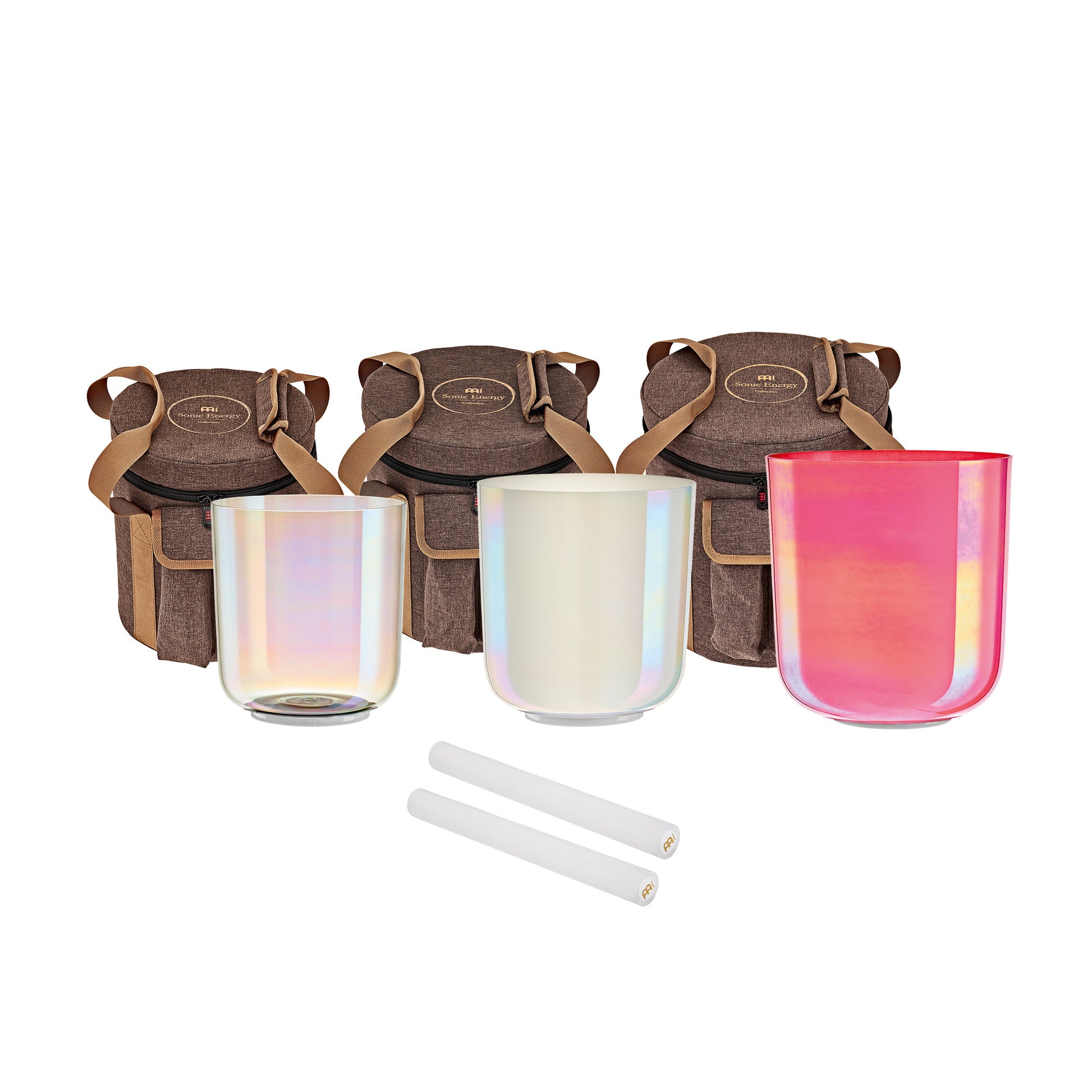 MEINL Sonic Energy Essence Crystal Singing Bowl Set E4/B3/G3/440 Hz - 3 pcs at Luna Panther