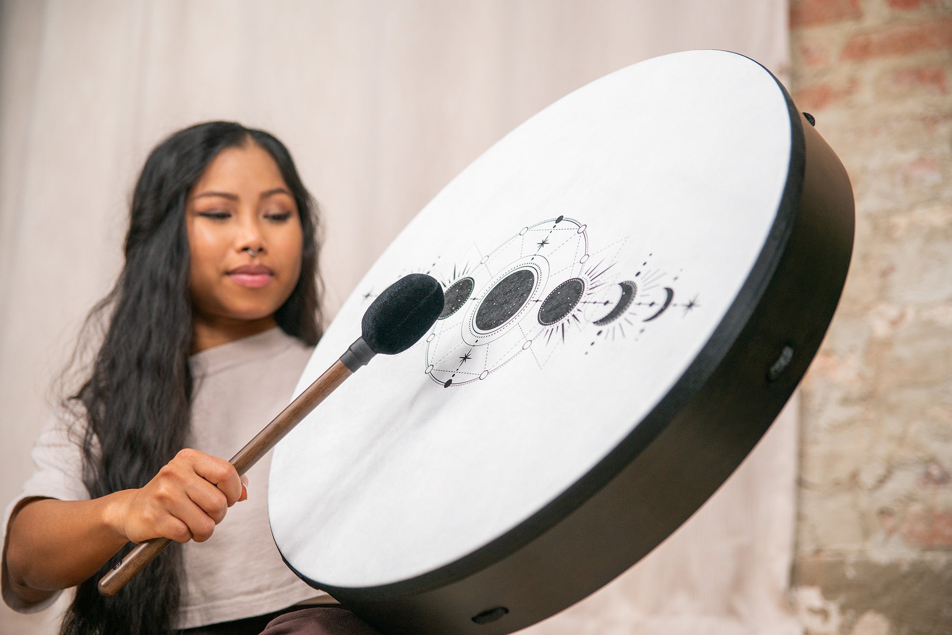MEINL Sonic Energy Moon Phases Ritual Drum 22" - True Feel Synthetic Head detail view 3 at Luna Panther