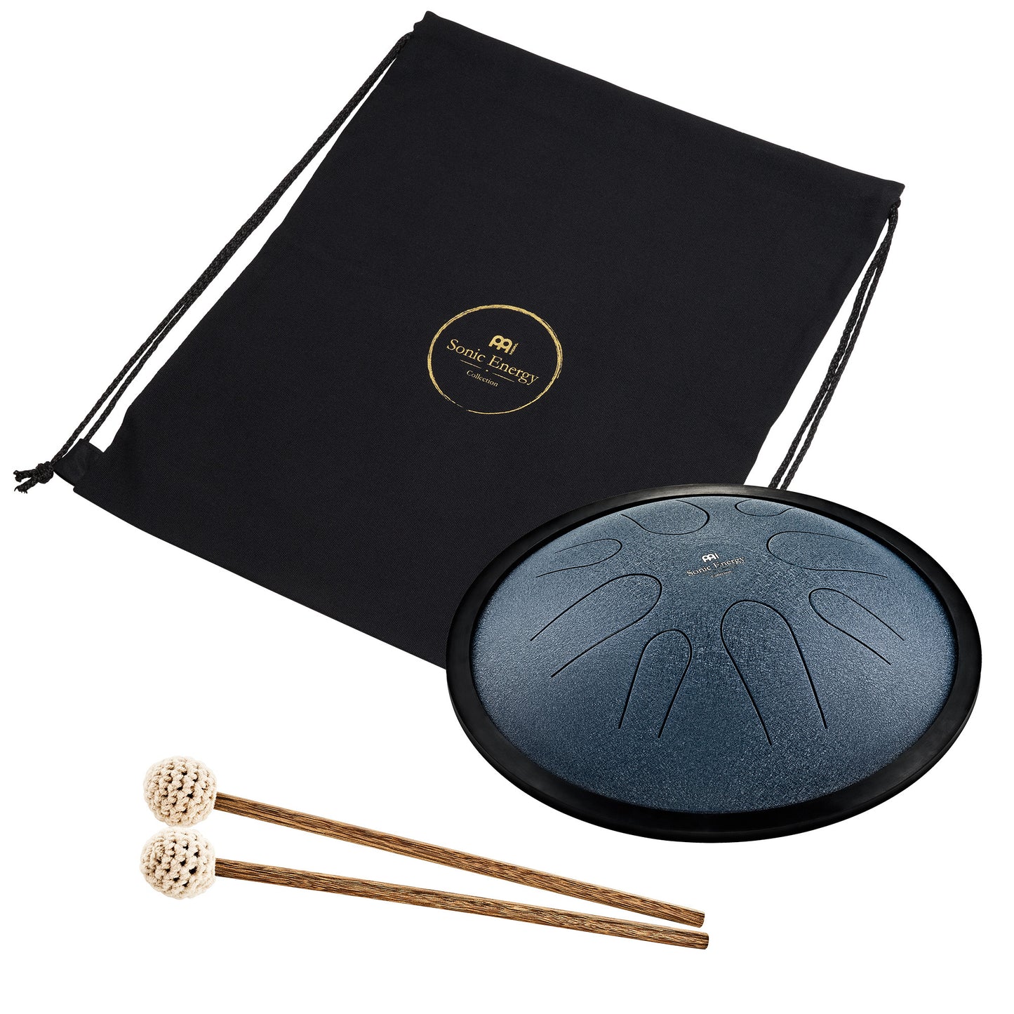 MEINL Sonic Energy Compact Steel Tongue Drum 10" - C Minor/8 Notes/432 Hz - Navy Blue detail view 4 at Luna Panther