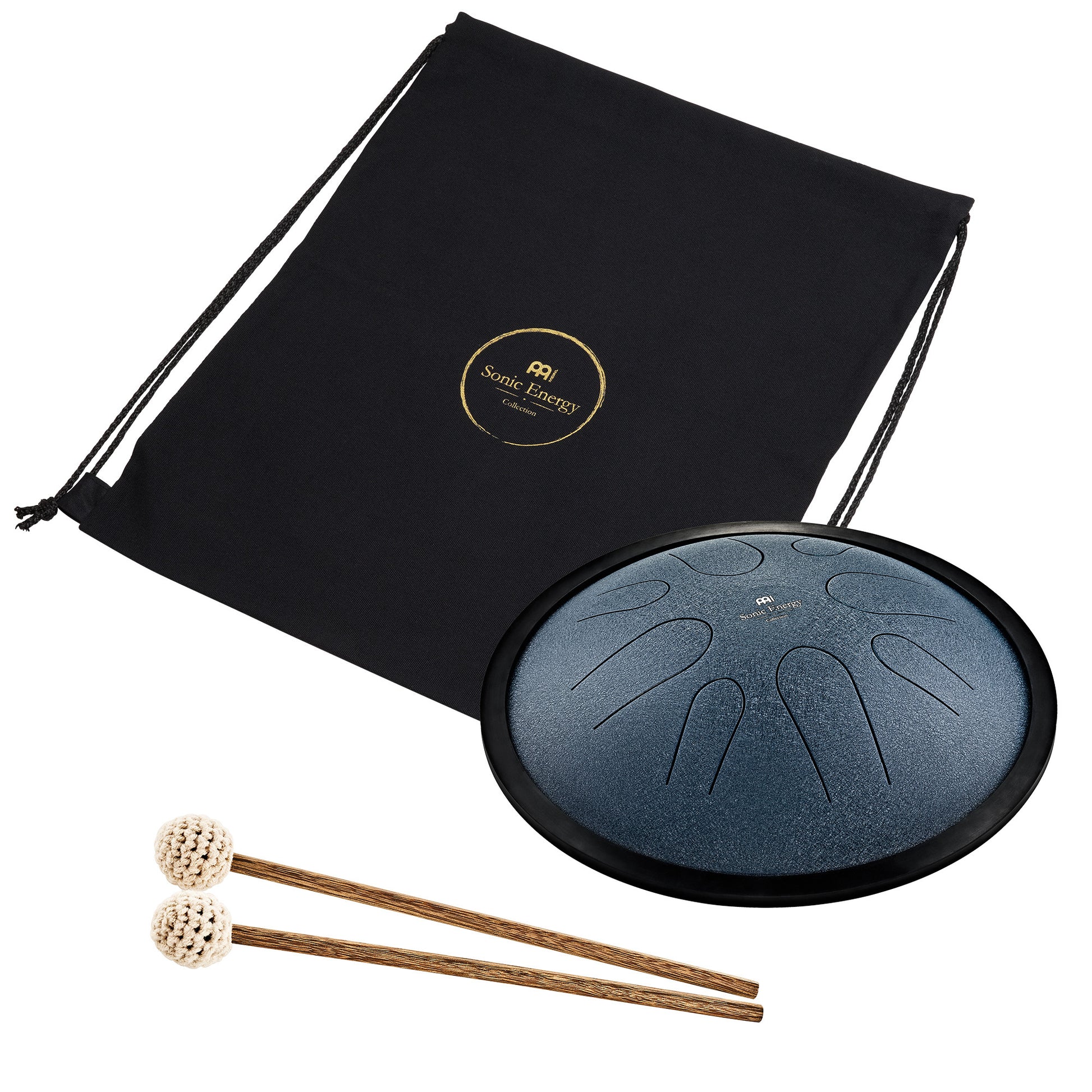 MEINL Sonic Energy Compact Steel Tongue Drum 10" - C Minor/8 Notes/432 Hz - Navy Blue detail view 4 at Luna Panther