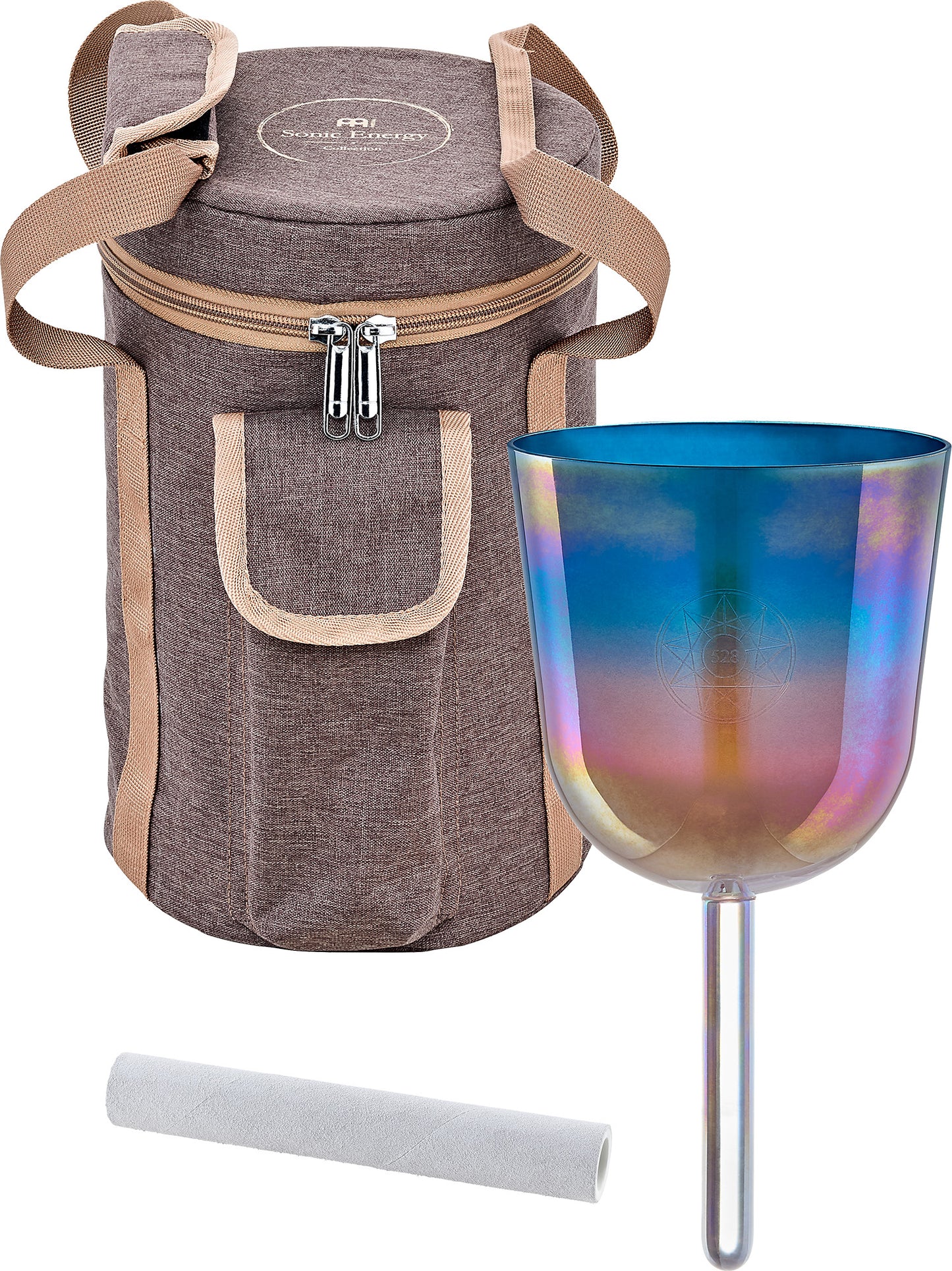 MEINL Sonic Energy 4.5" Essence Solfeggio Crystal Singing Bowl Mi 528 Hz, Sunrise Blue detail view 8 at Luna Panther