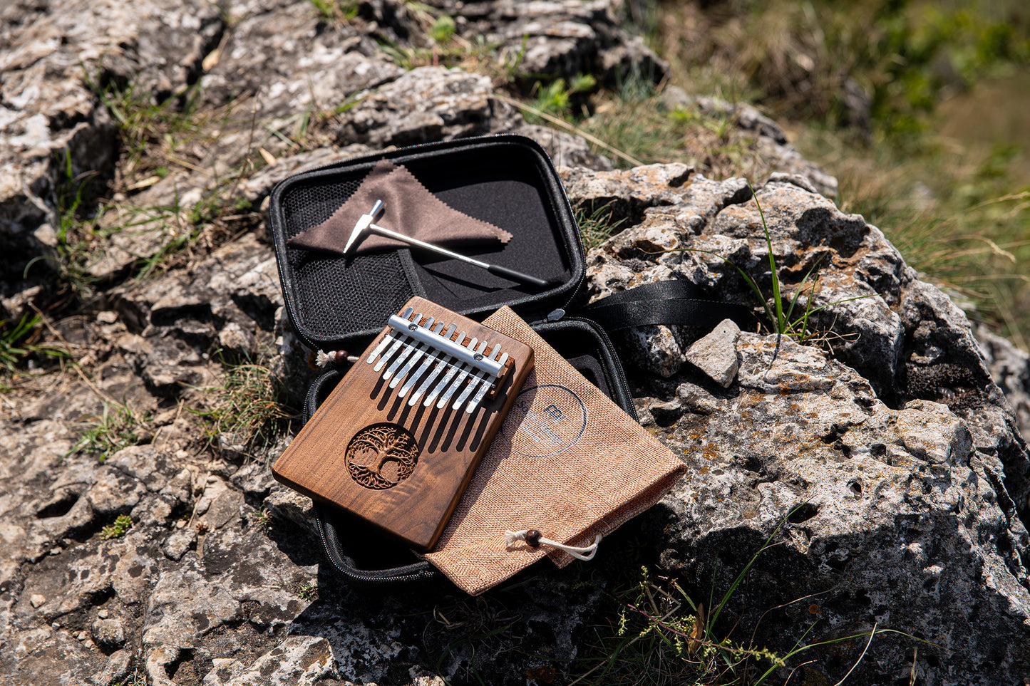 Meinl Sonic Energy Solid "Tree of Life" Kalimba - 10 notes / black walnut detail view 18 at Luna Panther