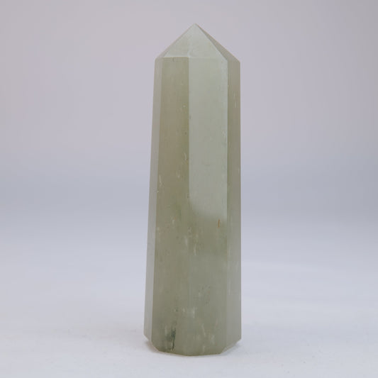 Green Aventurine Obelisk 174g natural crystal tower side alternate view