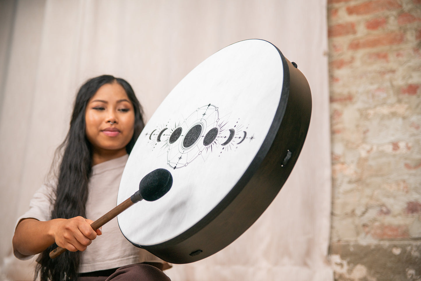 MEINL Sonic Energy Moon Phases Ritual Drum 20" - True Feel Synthetic Head detail view 3 at Luna Panther