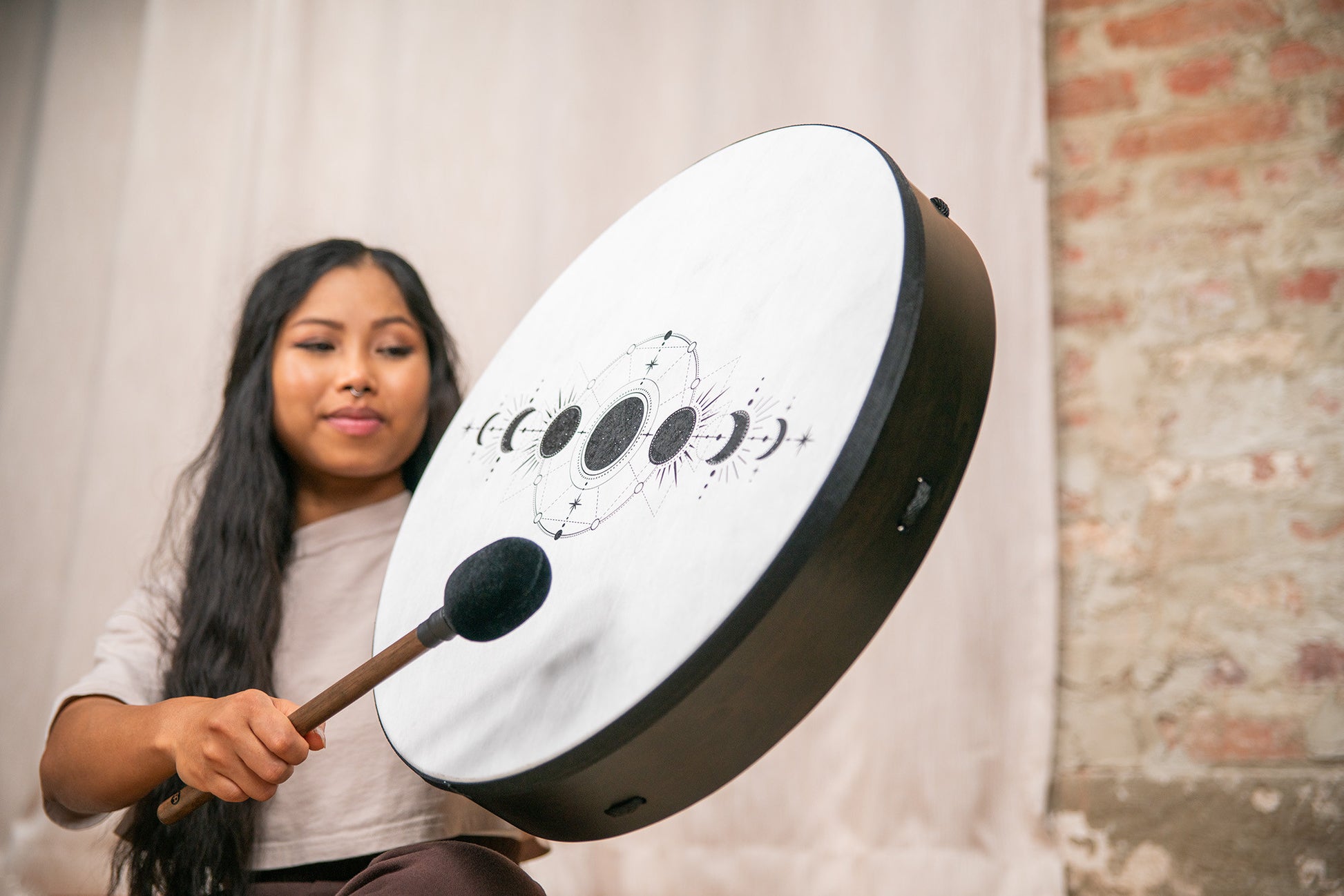 MEINL Sonic Energy Moon Phases Ritual Drum 20" - True Feel Synthetic Head detail view 3 at Luna Panther