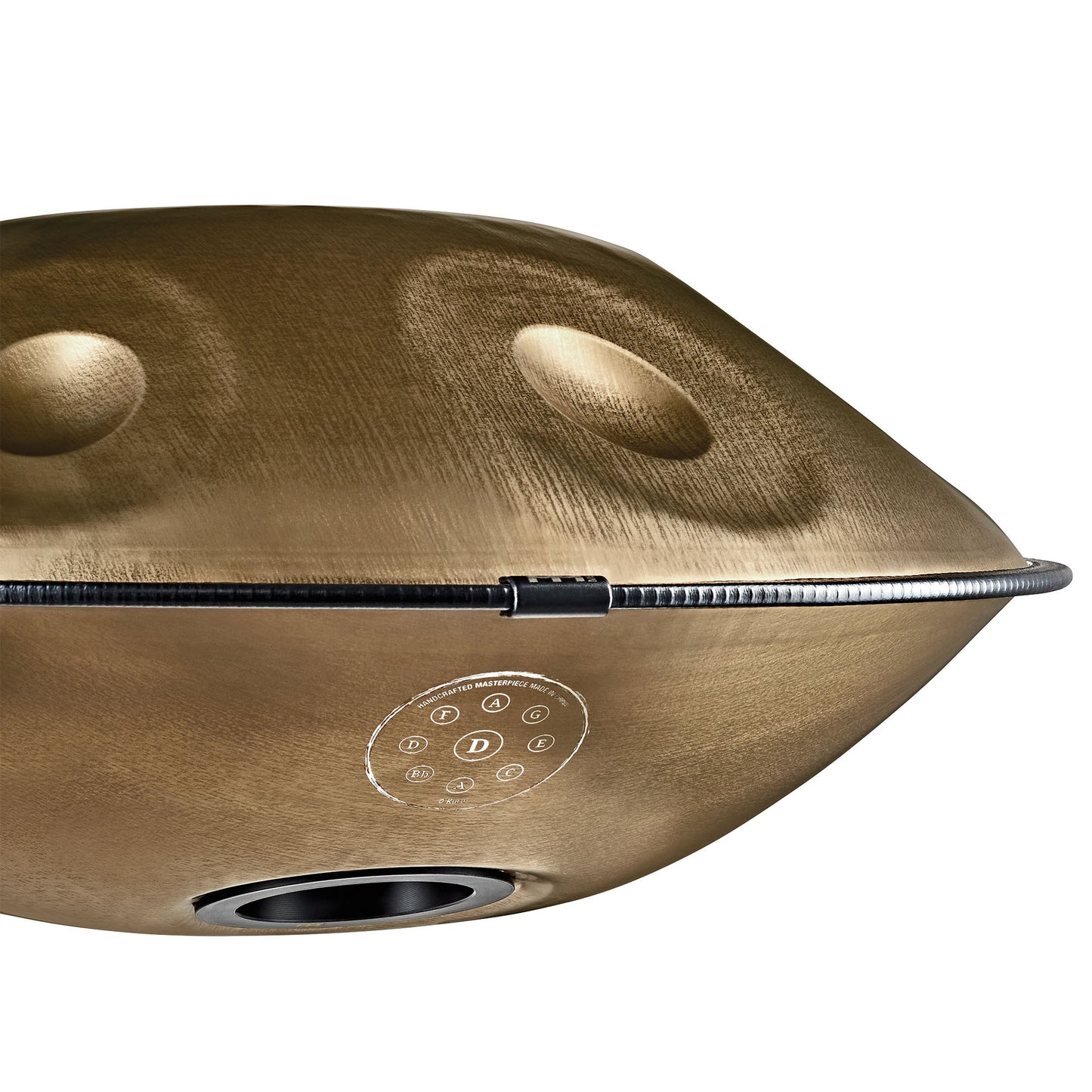 MEINL Sonic Energy Sensory Handpan Stainless Steel D Kurd 9 Notes 440 Hz - Vintage Gold detail view 8 at Luna Panther