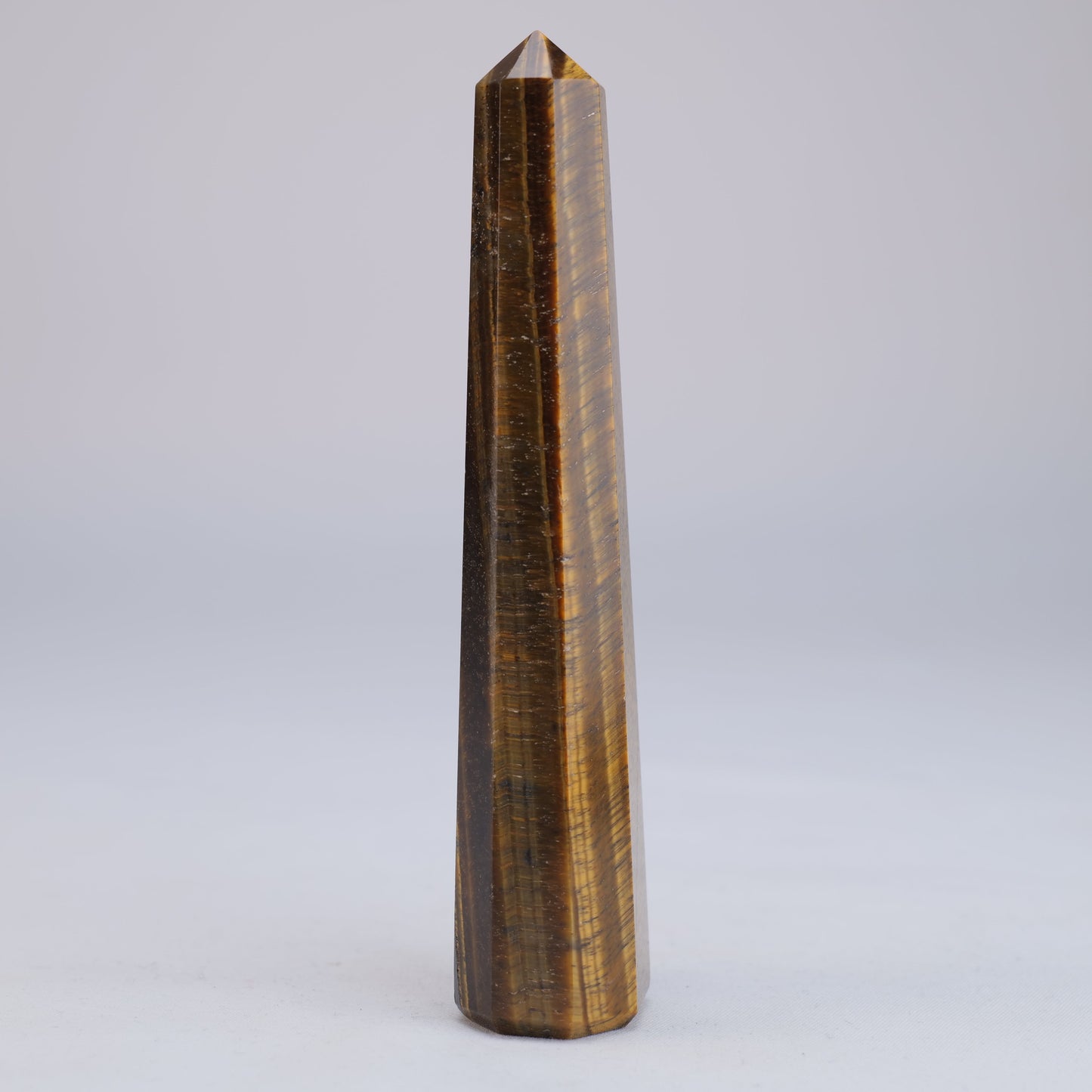 Tigers Eye Obelisk 100g natural crystal tower front