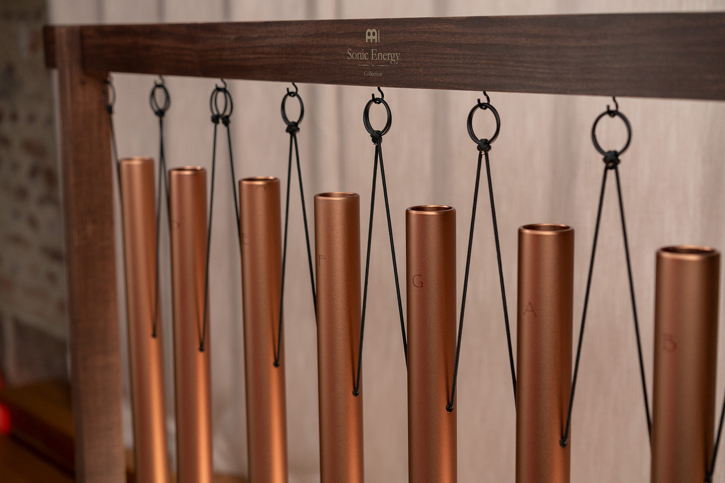 MEINL Sonic Energy 8-piece Sound Bath Tube Chime Set, 440 Hz, Bronze detail view 5 at Luna Panther