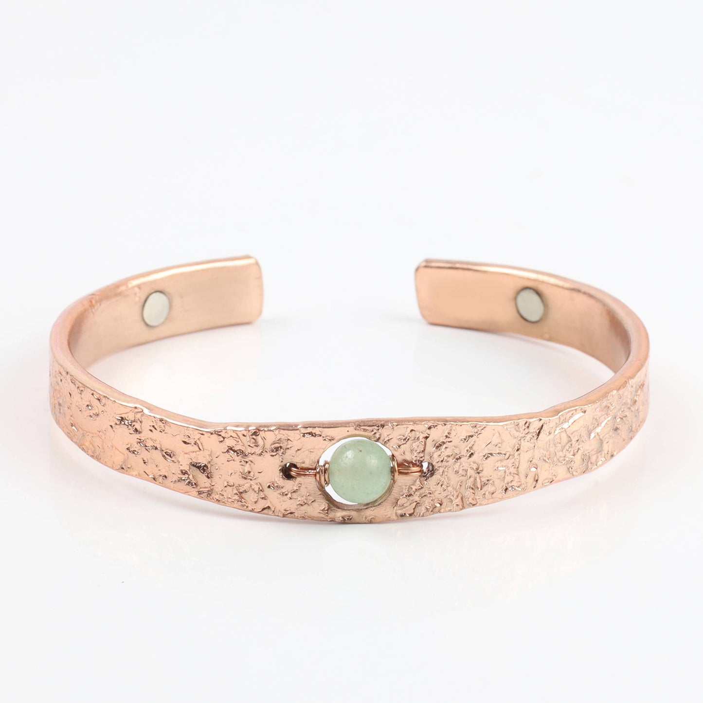 Copper Bracelet with Green Aventurine Crystal