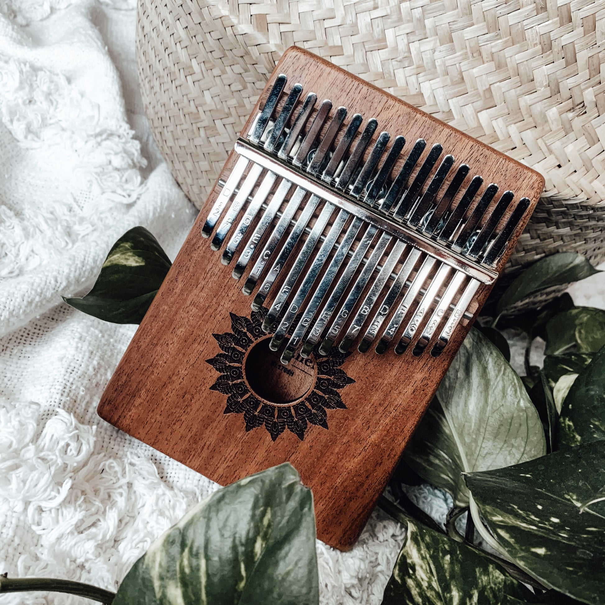 Meinl Sonic Energy Sound Hole Kalimba - 17 notes, mahogany detail view 15 at Luna Panther