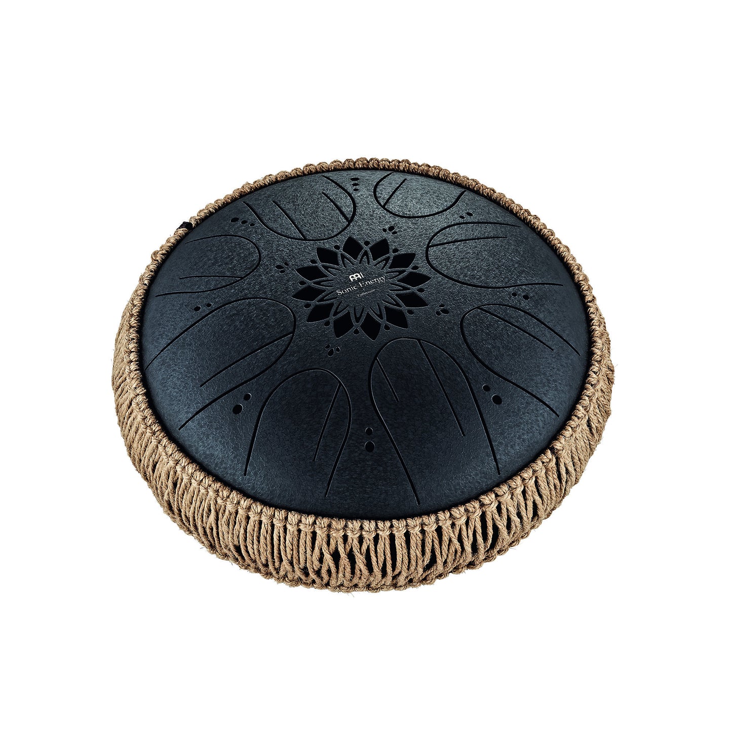 MEINL Sonic Energy Medium Octave Steel Tongue Drum 10" - B Minor/8 Notes/432 Hz - Black at Luna Panther
