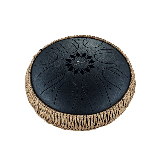 MEINL Sonic Energy Medium Octave Steel Tongue Drum 10" - B Minor/8 Notes/432 Hz - Black at Luna Panther