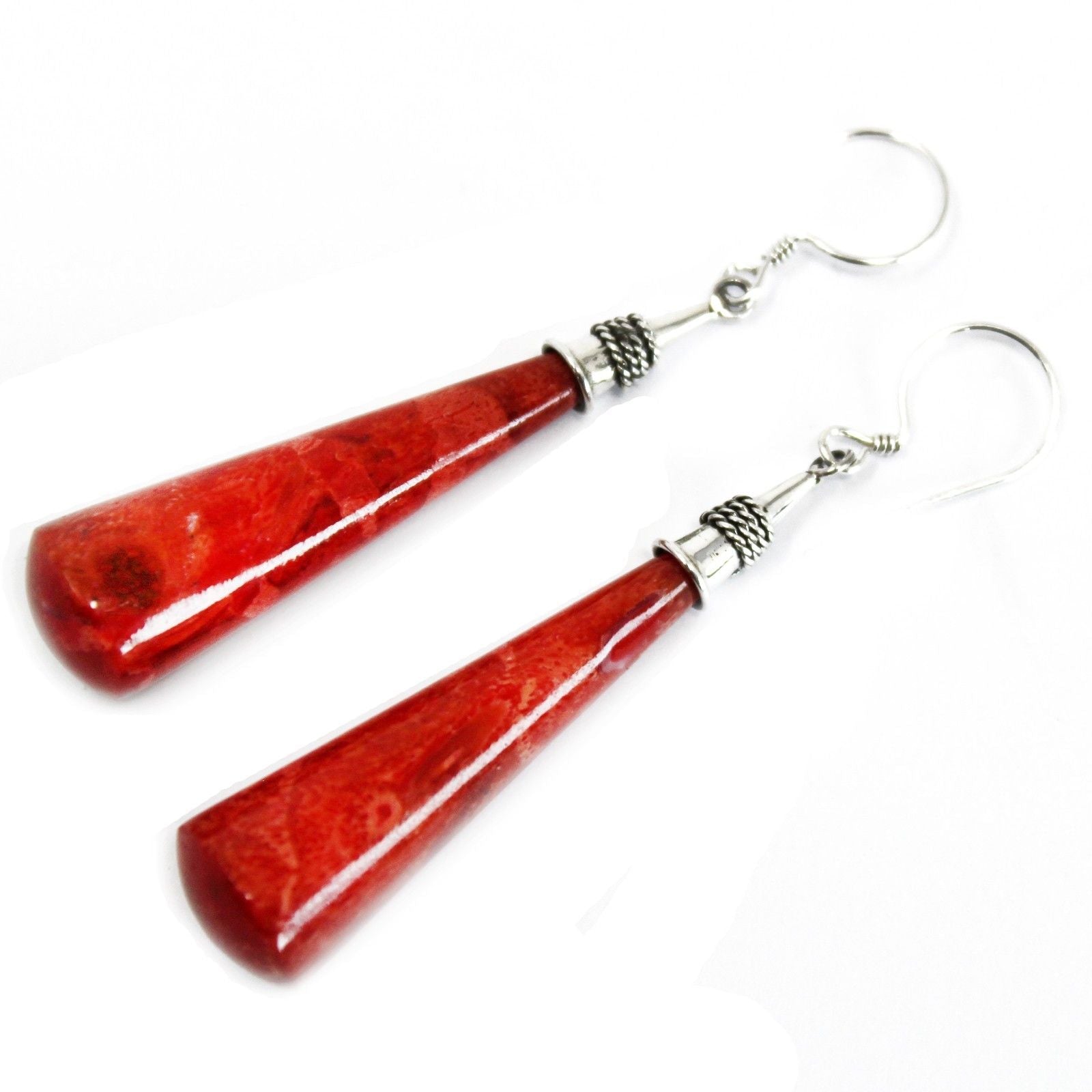 925 Silver Earrings - Long Teardrop - Luna Panther