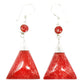 925 Silver Earrings - Triangle Double Drop - Luna Panther