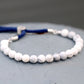 925 Silver Plated Gemstone Navy String Bracelet - White Howlite - Luna Panther