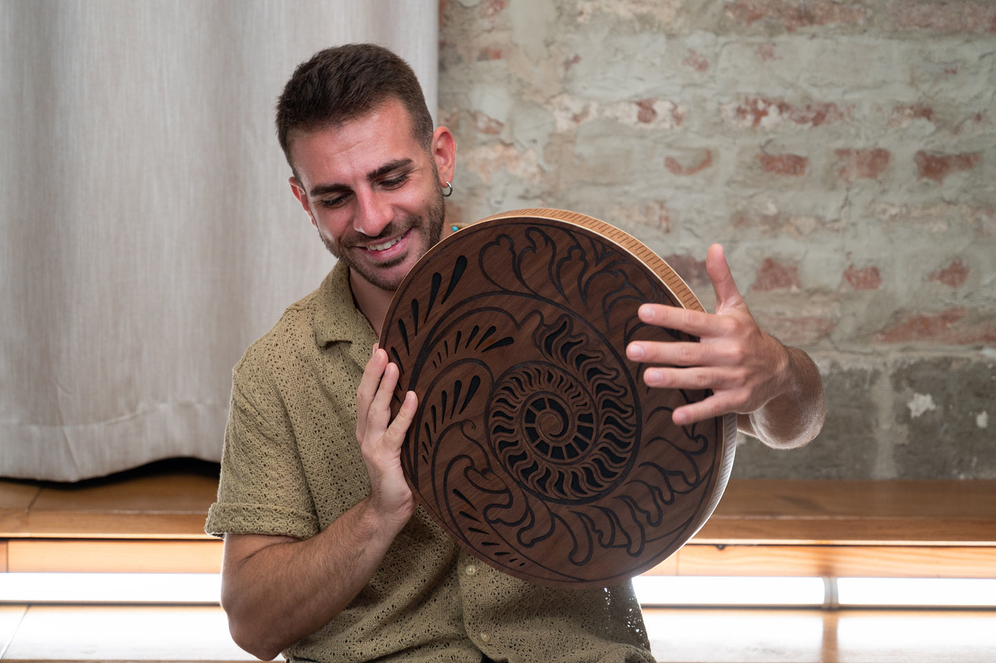 MEINL Sonic Energy 15" Rain Disk, Ocean Sound, Fibonacci-Inspired Carving detail view 7 at Luna Panther