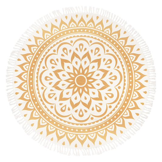 MEINL Sonic Energy Meditation Rug - Vintage Gold / Floral Design at Luna Panther