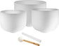 MEINL Sonic Energy White-Frosted Crystal Singing Bowls Set 3 pcs - A4/F4/D4/432 Hz at Luna Panther