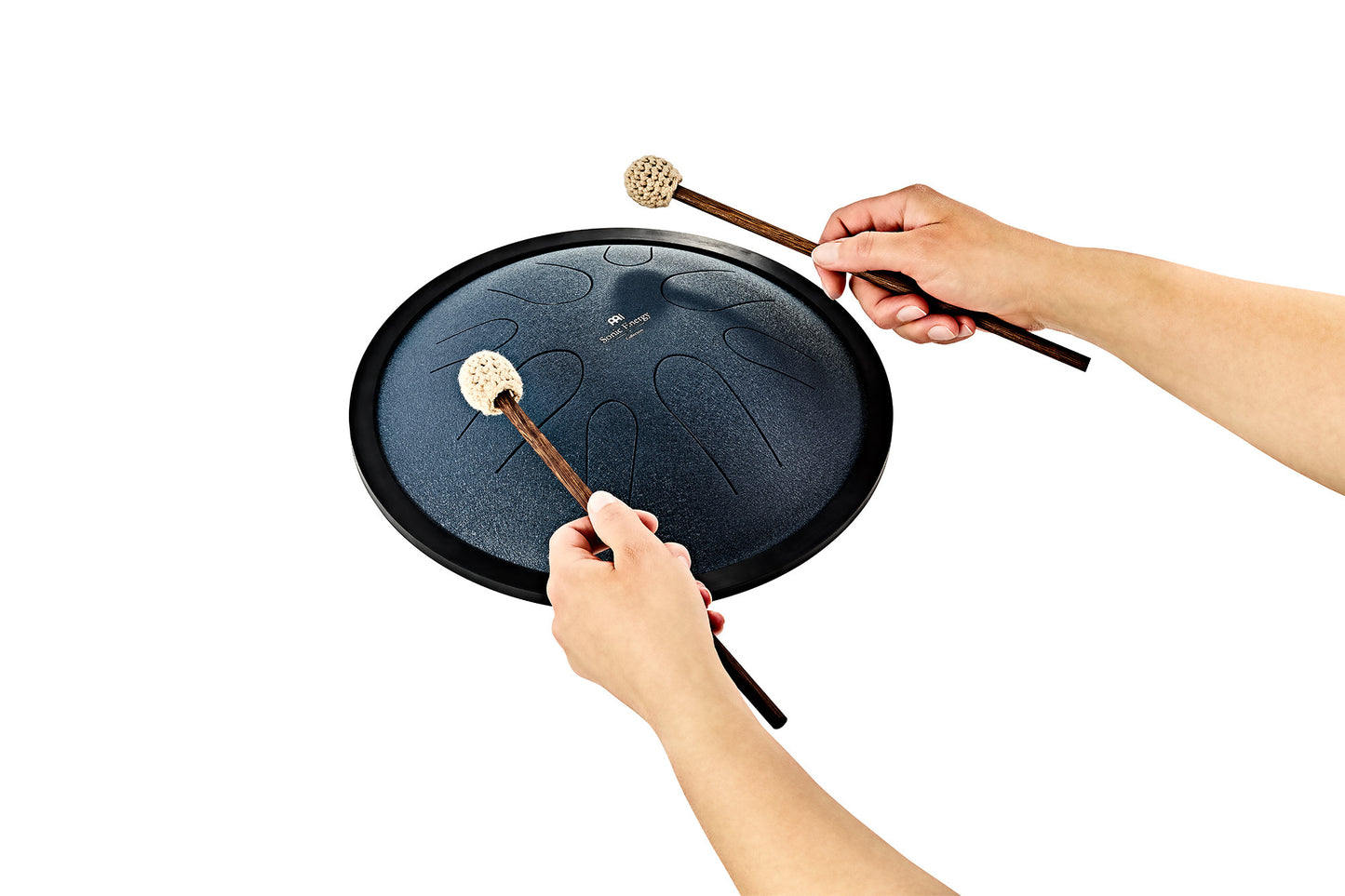 MEINL Sonic Energy Compact Steel Tongue Drum 10" - C Minor/8 Notes/432 Hz - Navy Blue detail view 3 at Luna Panther