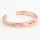 Copper Bracelet with Natural Citrine Crystal