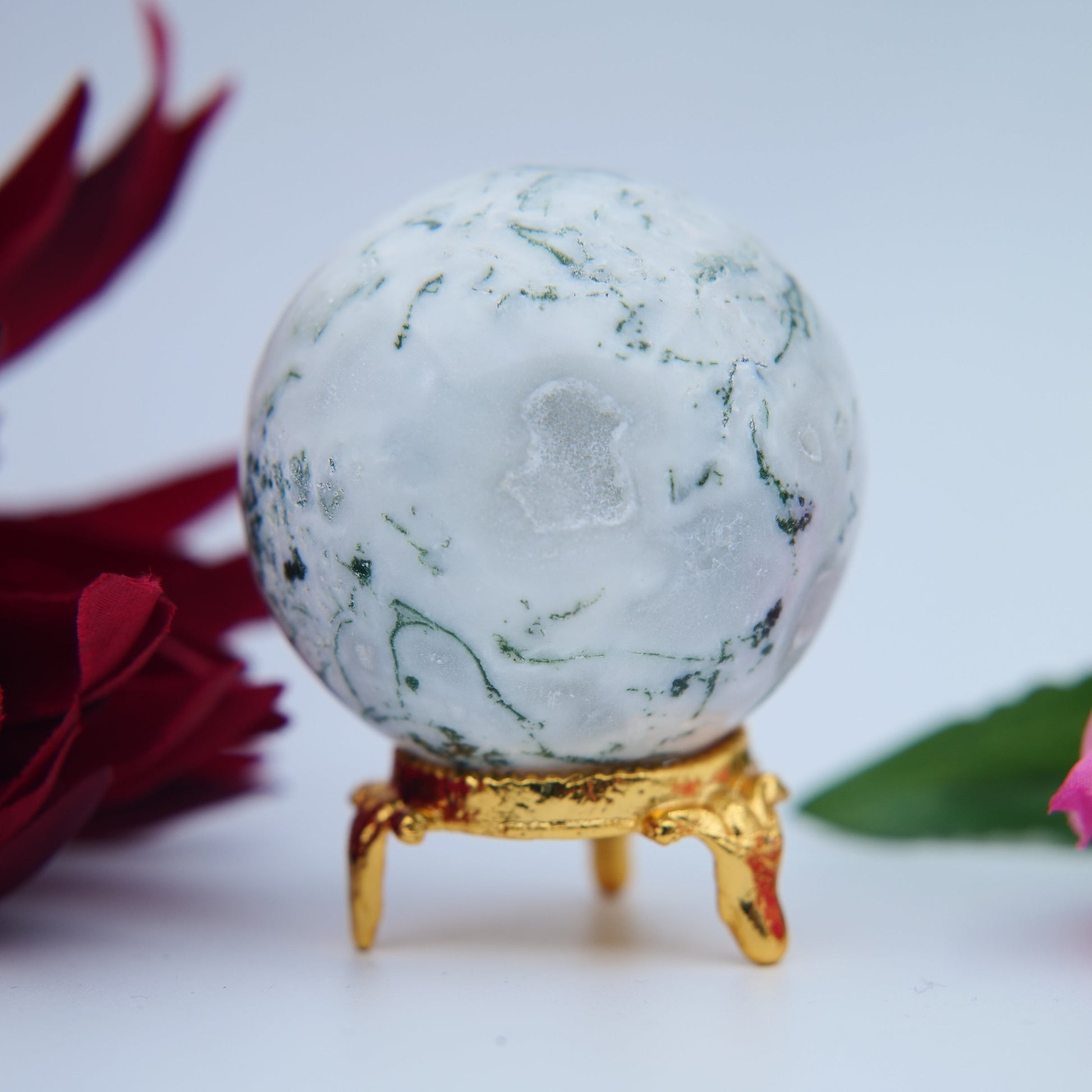 Tree Agate Sphere 190g at Luna Panther