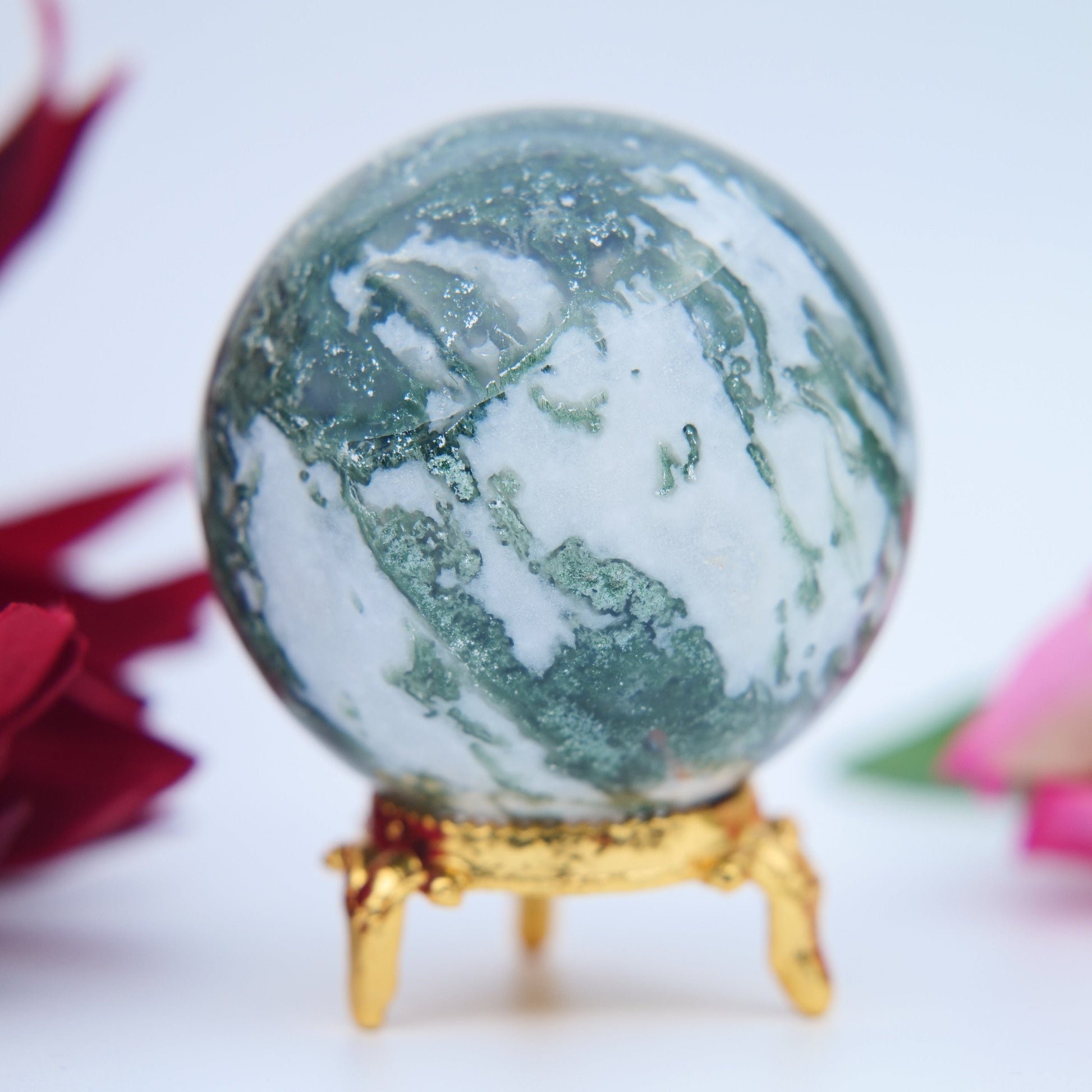 Moss Agate Sphere 234g at Luna Panther