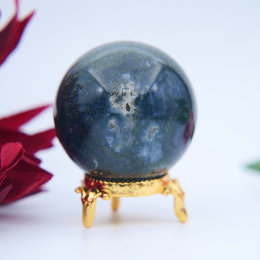 Moss Agate Sphere 173g at Luna Panther