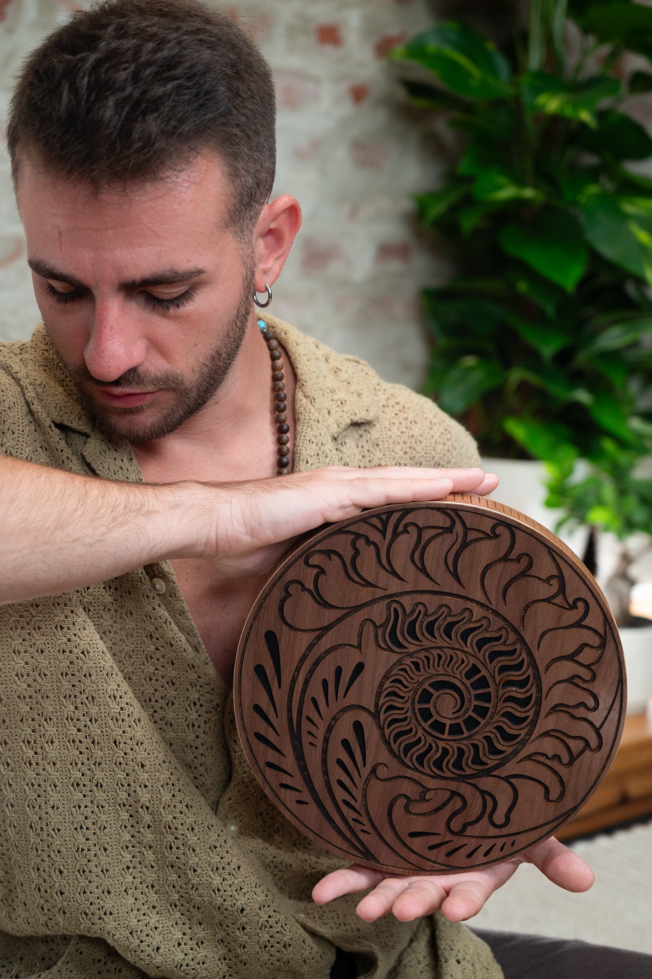 MEINL Sonic Energy 10" Rain Disk, Ocean Sound, Fibonacci-Inspired Carving detail view 7 at Luna Panther